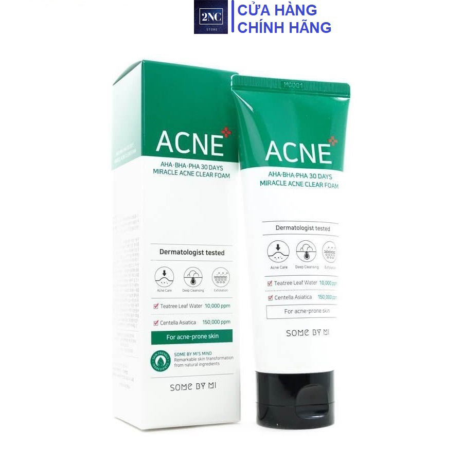 Sữa rửa mặt some by mi aha bha pha 30 days miracel acne clear foam 100ml