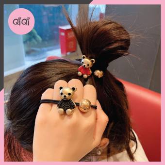 Dây buộc tóc Gấu nhiều màu sắc phong cách Hàn Quốc