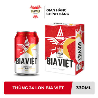 Thùng 24 lon Bia Việt 330ml/lon