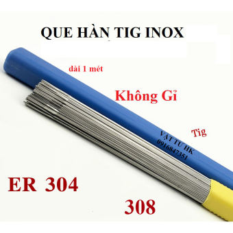 1 Que hàn inox ER 304 308 tròn dài 1m các size cỡ phi 1.6 2.0 2.4 3.2 - Hàn bù Tig