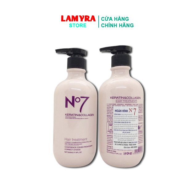 Kem ủ tóc keratin & collagen no7 phục hồi chuyên sâu cho tóc hư tổn nặng chính hãng lamyra