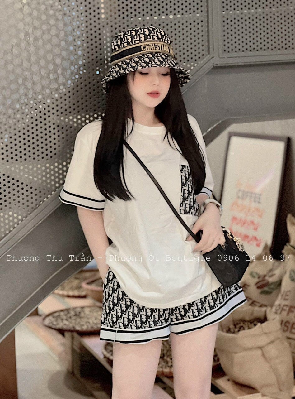 [Free Ship 2024] Set Trang Phục Nữ Thương Hiệu Nana CD Nao Gồm Áo Thun Tay Ngắn Và Quần Ống Rộng