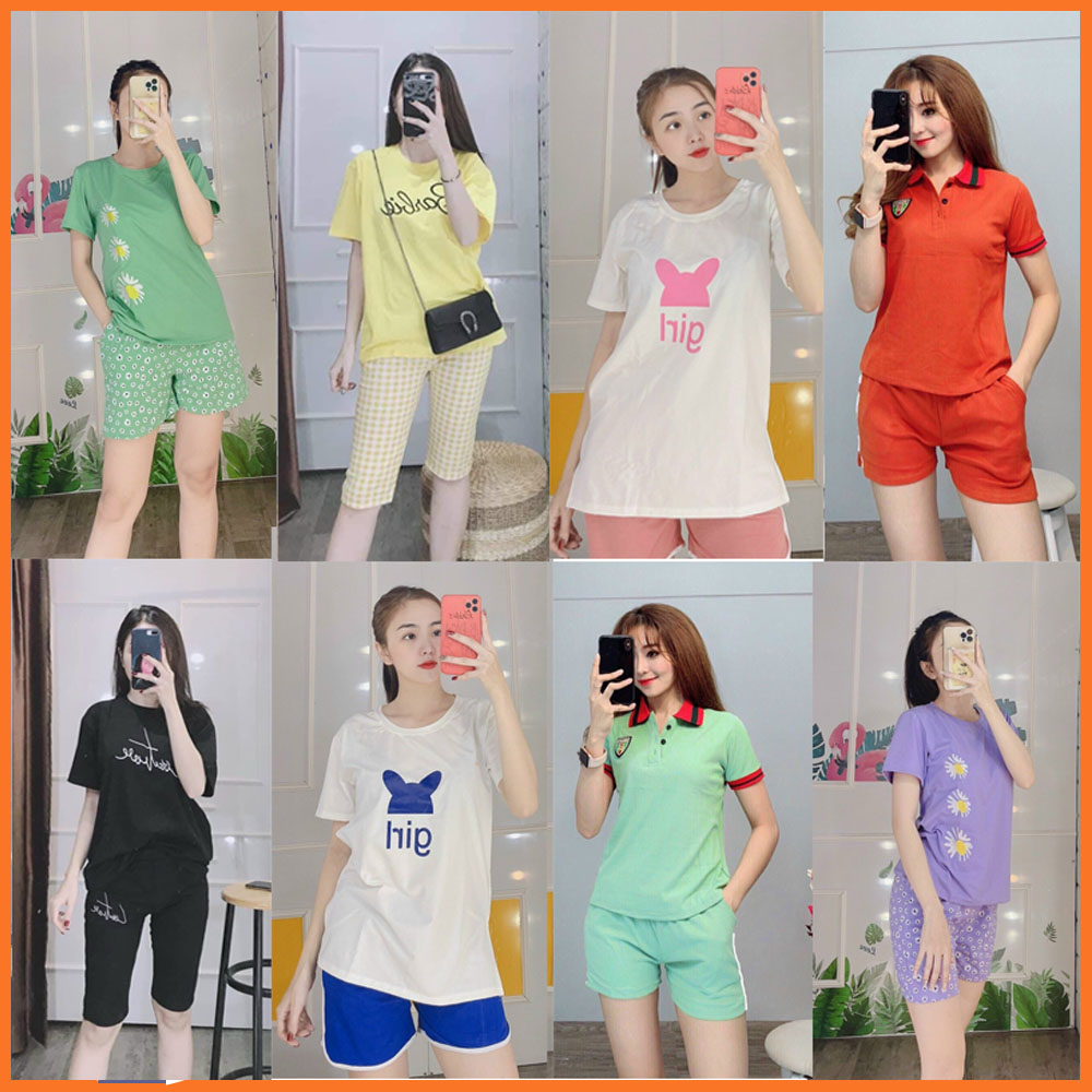 Đồ bộ nữ mặc nhà thun cotton mềm mịn nhiều mẫu dễ thương - set bộ đồ mặc nhà mùa hè - bộ đồ ngủ nữ