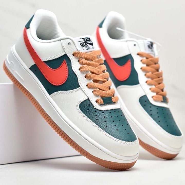 Giày thể thao AF1 gucci trắng xanh đỏ hot trend nam nữ, Giày sneaker force 1 trắng xanh đỏ dùng đi học, đi chơi
