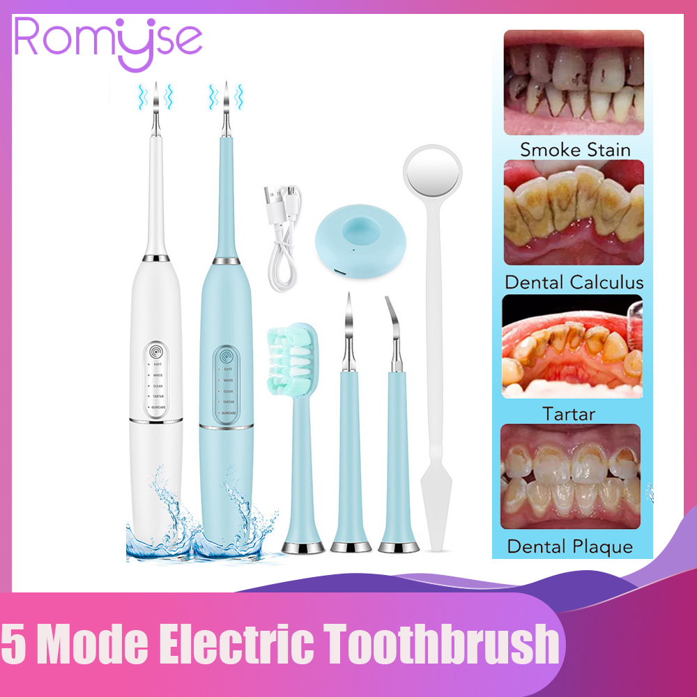 Romyse Máy Cạo Vôi Răng tăm nước Máy Tăm Nước bàn chải điện máy đánh răng , USB Charge Máy Tẩy Tính Siêu Âm Cho Răng máy lấy cao răng