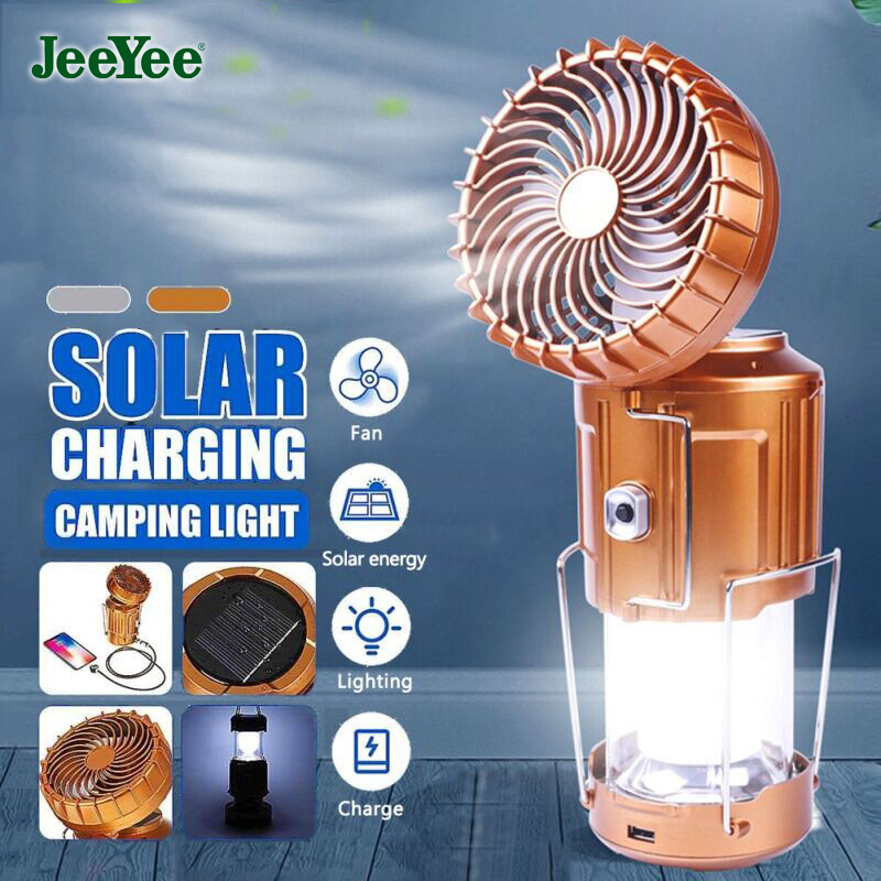 solar tent light and fan