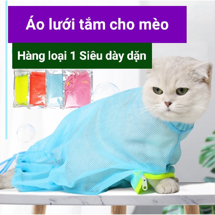 Túi lưới đa năng hỗ trợ tắm mèo Elite - Túi lưới tắm mèo - Túi lưới cắt móng mèo loại lưới tốt dày