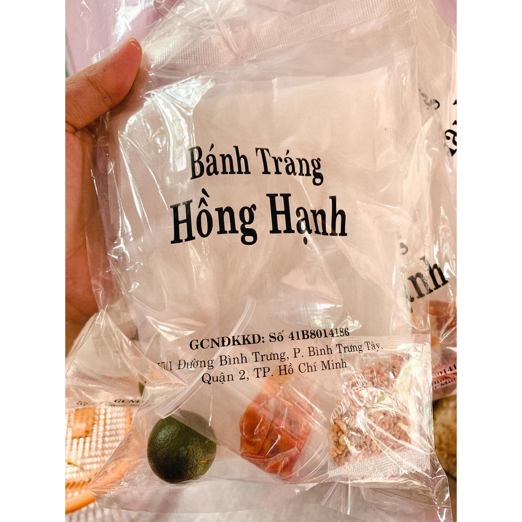 Combo 10 bịch bánh tráng hồng hạnh sate muối tắc