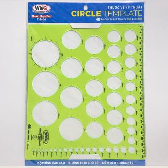 Thước vẽ hình tròn WinQ C-2004 (48 hình tròn 2-50mm)