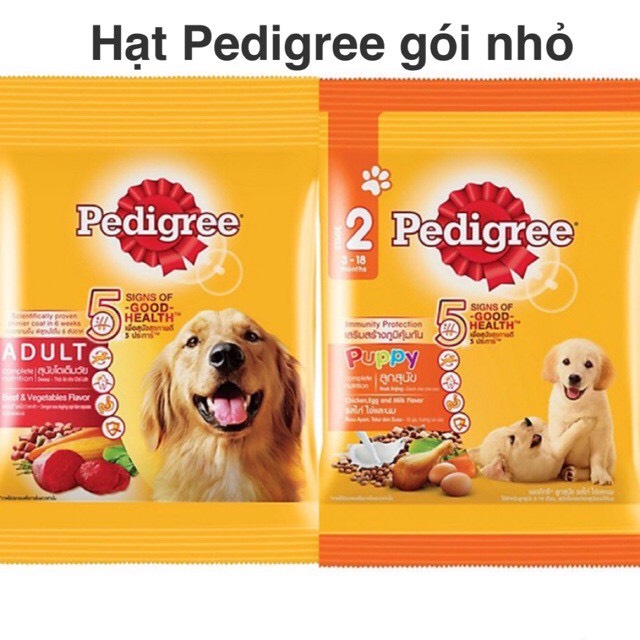 Thức ăn hạt khô Pedigree cho chó con và chó trưởng thành gói 100gr
