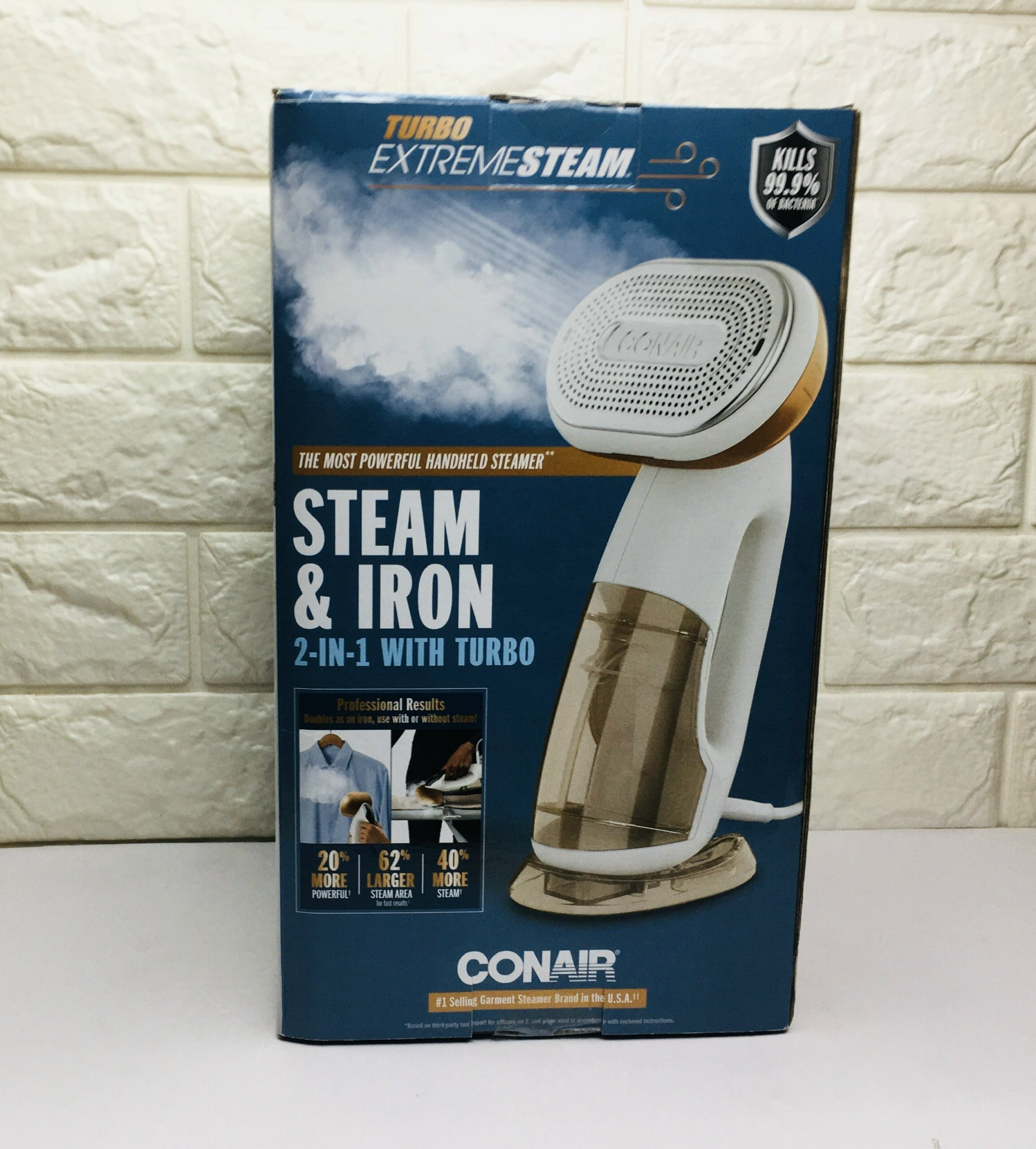 Bàn ủi hơi nước cầm tay conair gs208gd turbo extreme steam 2in1