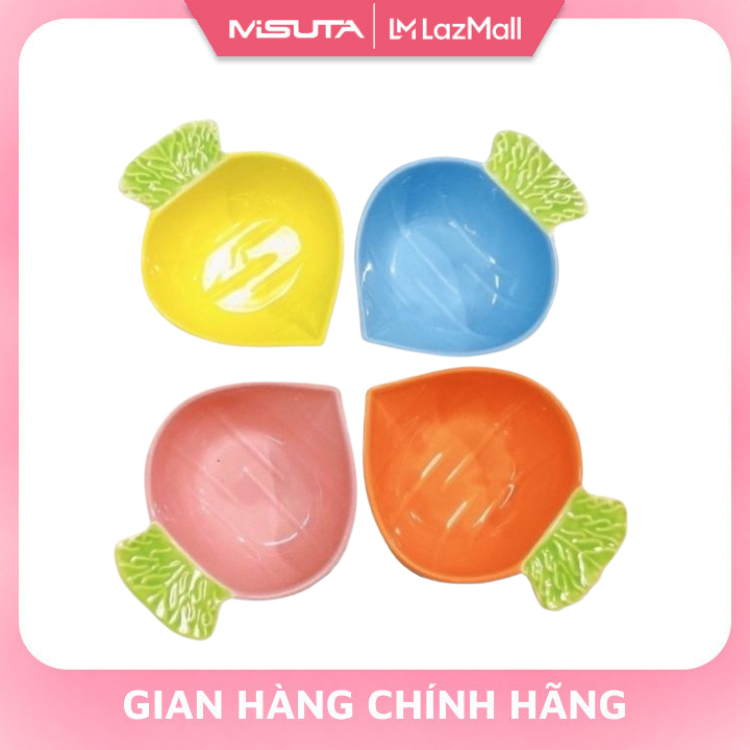 Bát ăn dặm củ cải chất liệu gốm sứ, dụng cụ ăn dặm cho bé