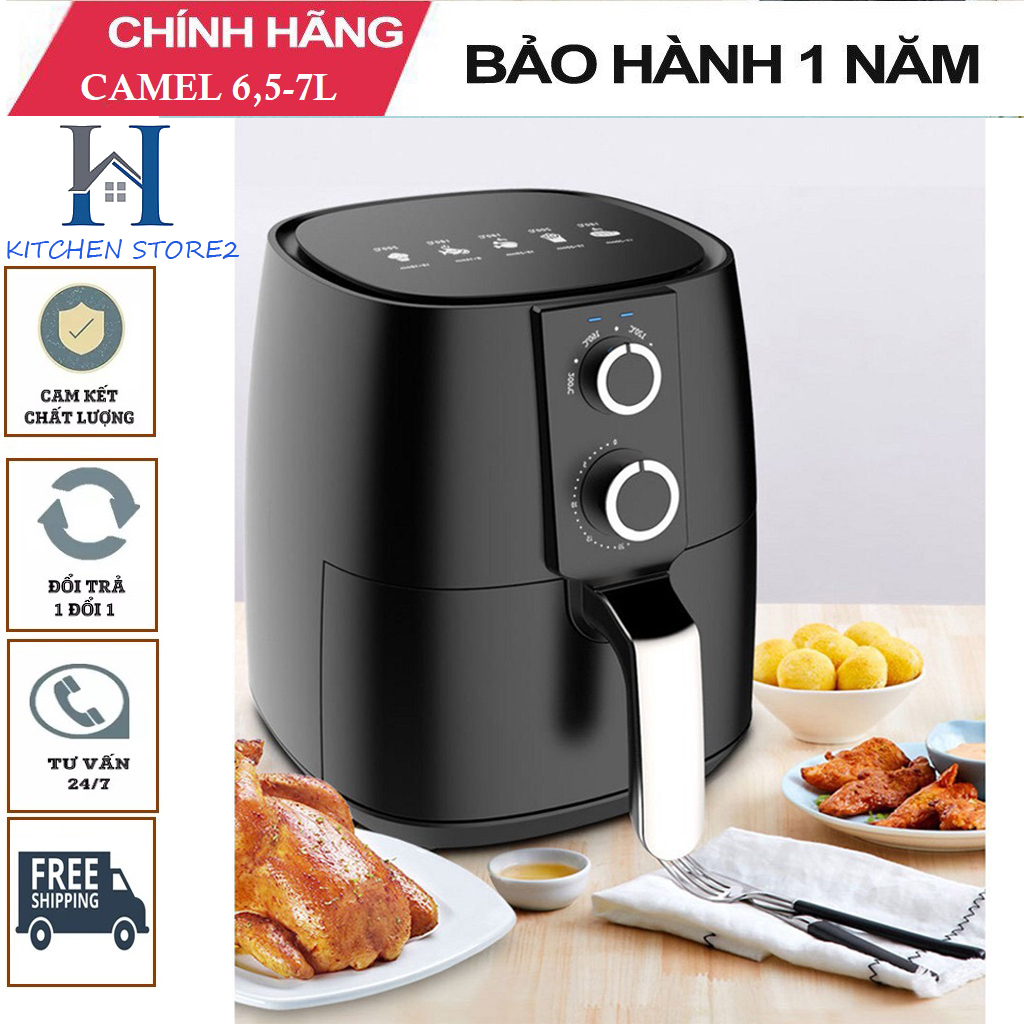 Nồi chiên không dầu camel 6.5 - 7l