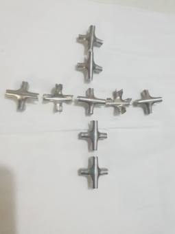 Kẹp chì (Khóa cáp) chữ thập lưới an toàn ban công cửa sổ