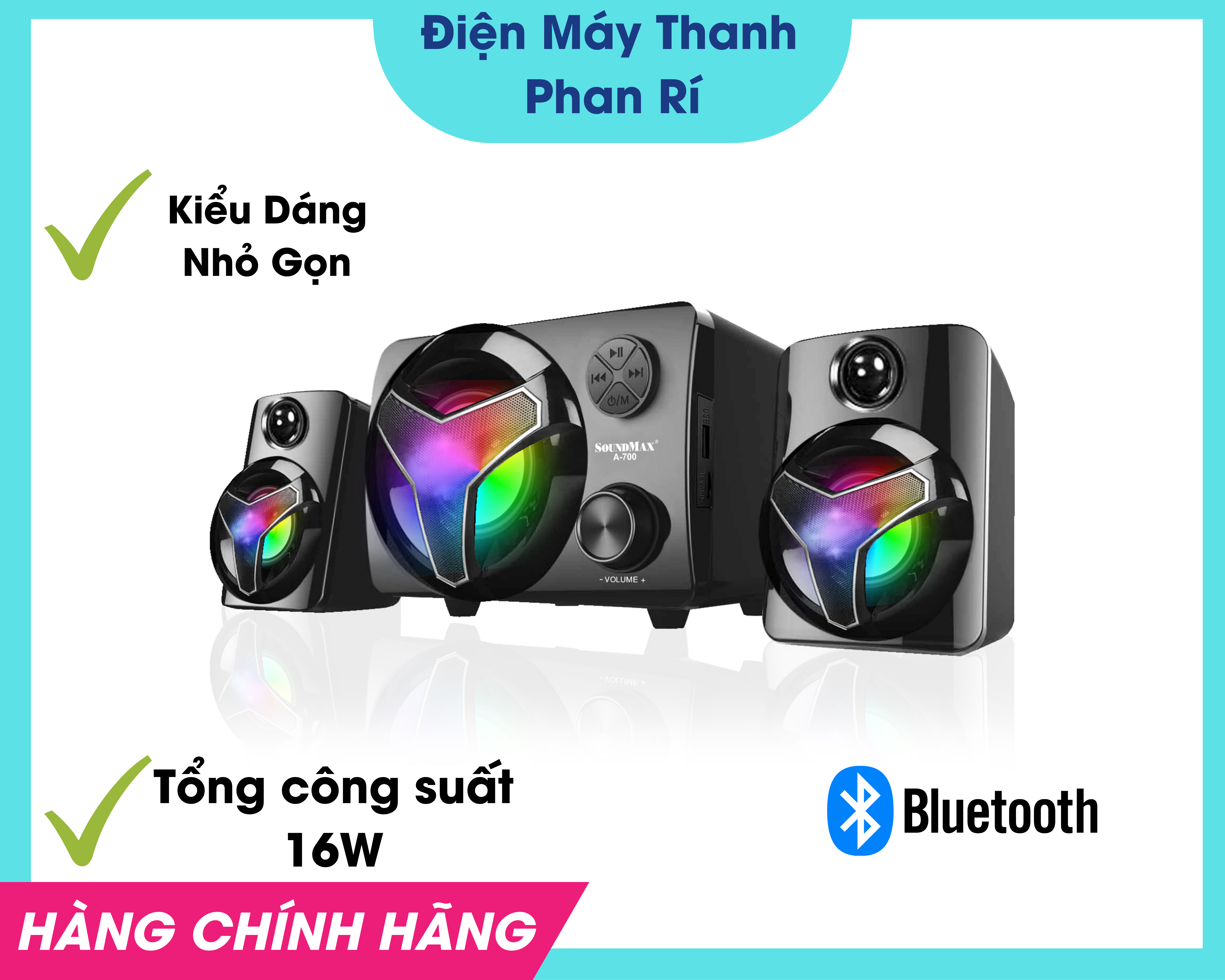 Loa vi tính soundmax a700 bắt bluetooth tốt, nghe nhạc hay, trong trẻo