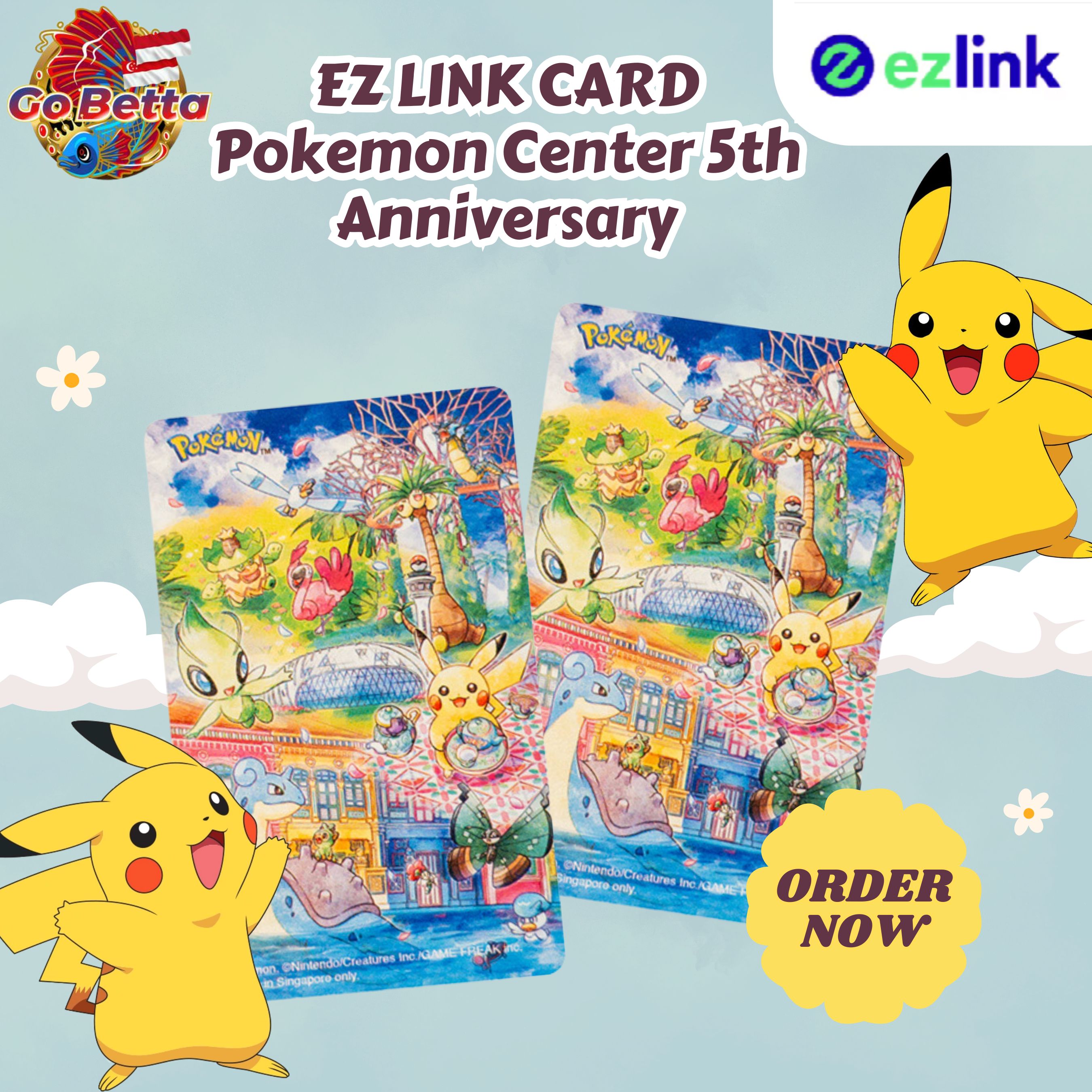 pokemon ezlink card Limited Edition] Center Singapore 5th Anniversary EZ-Link Car – Level1 TCG EZ-Link releases new collectible Pokemon
