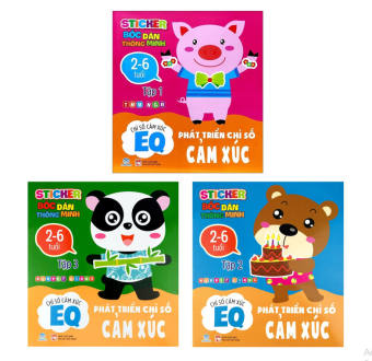 Sách - Combo 3 cuốn Sticker bóc dán thông minh - Phát triển chỉ số cảm xúc EQ - ndbooks
