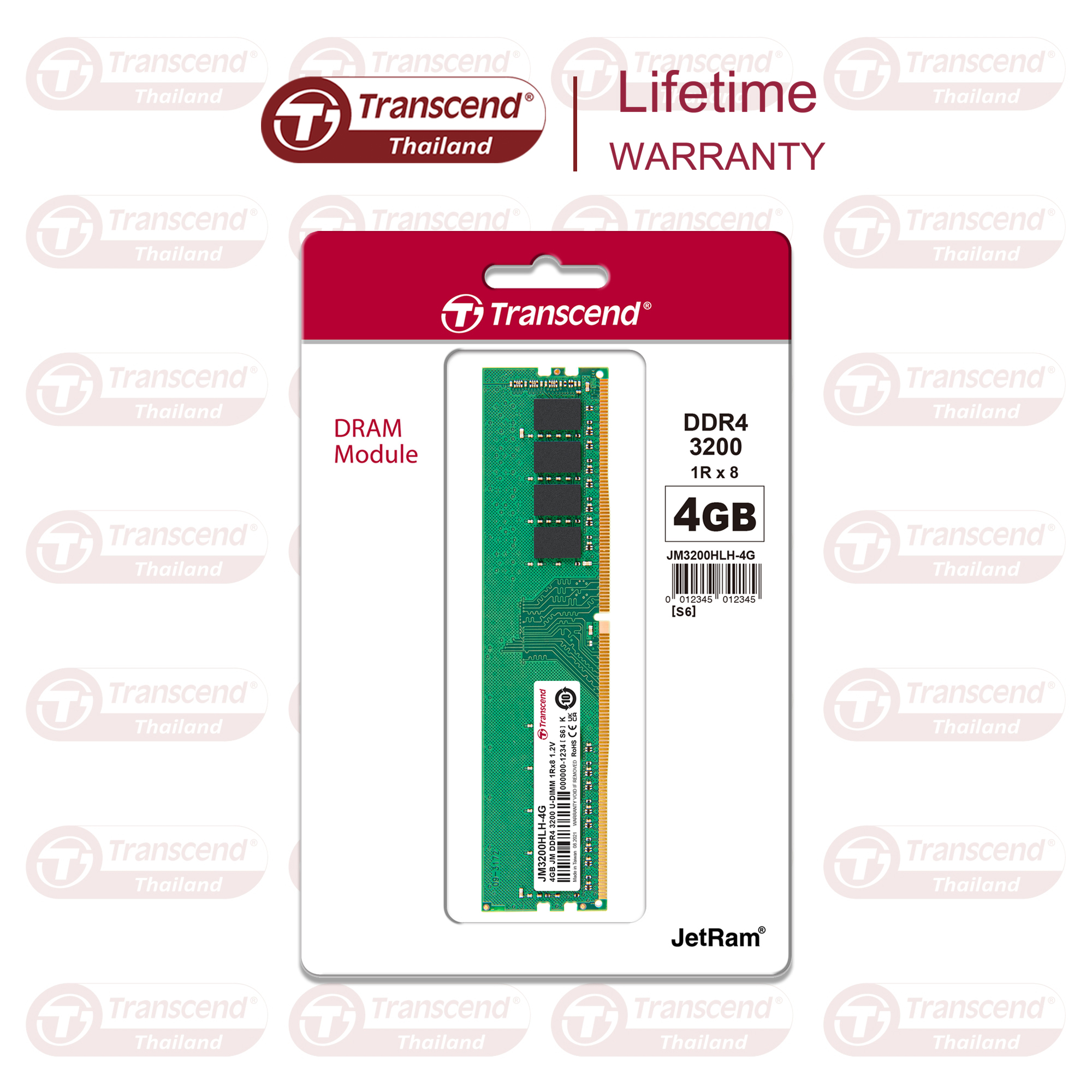 Ram-Memory Ddr4-3200 U-Dimm 4Gb : Transcend - Lifetime Warranty - Tax Invoice Included ราคา 2,150 บาท*ส่งฟรี
