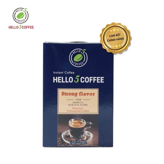 Cà Phê Hòa Tan Đen Nguyên Chất Hello 5 Coffee - Hộp 15 gói x 2g - Cà phê |  Bachhoa.Extra.vn