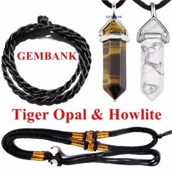 Cặp Đá Opal Mắt Hổ -Howlite Tự Nhiên Kèm Vòng Cổ GEMSTONE BANK