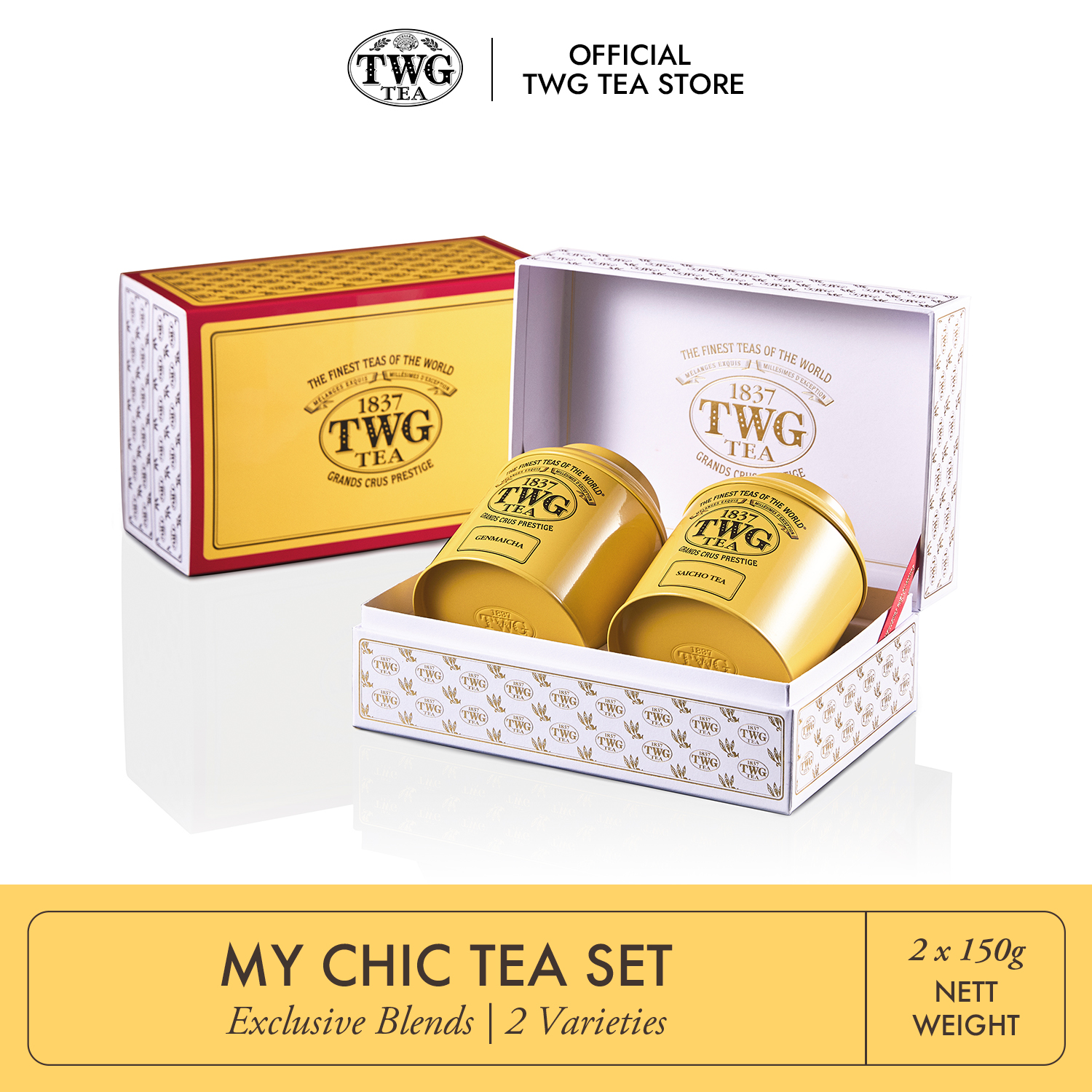 Twg Gift Set: Chamomile Herbal Infusion & Assorted Tea Blends In
