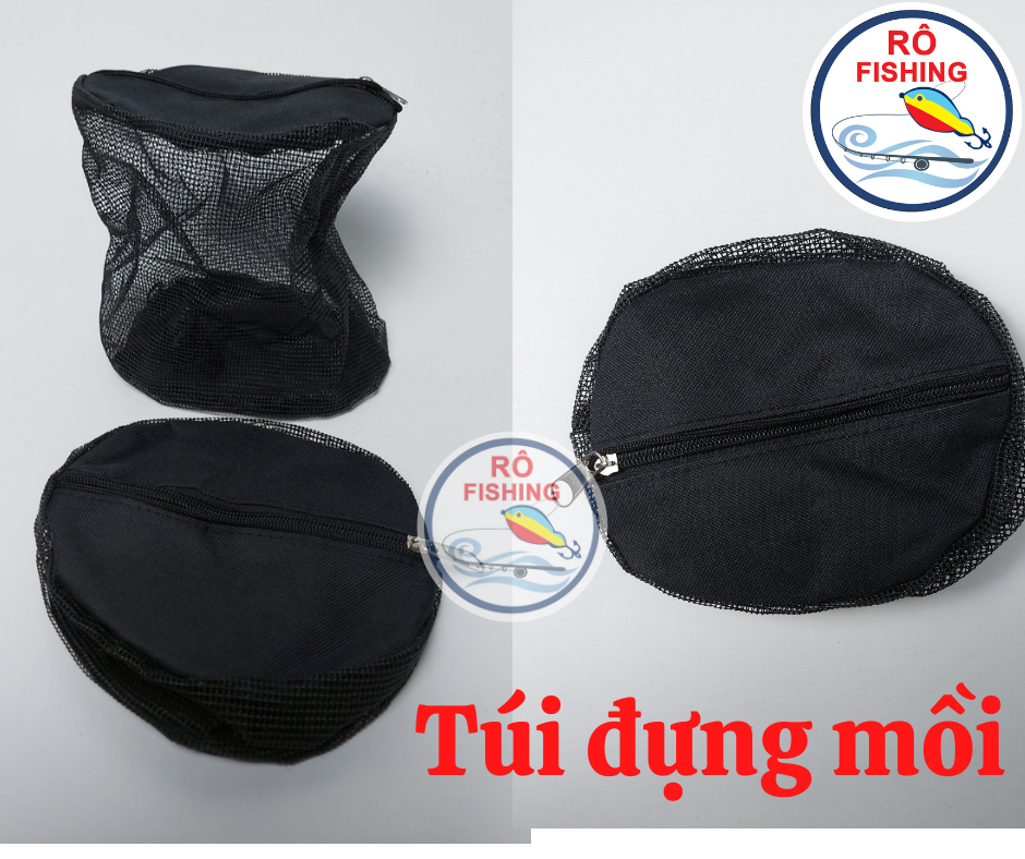 Túi lưới đựng mồi câu cá, giun, dế/ Giỏ lưới đựng mồi câu lure