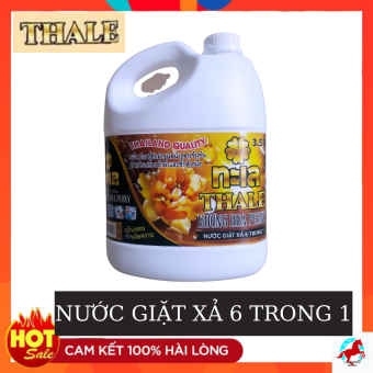 Nước giặt xả THALE 6 in 1 hương hoa PEONY 3,5L- LOILEOSHOP BC87- Công thức tiên tiến thấm sâu vào sợi vải, làm sạch sâu và loại bỏ vết bẩn cứng đầu. Chống bám bẩn trở lại, không phai màu, lưu hương trên quần áo