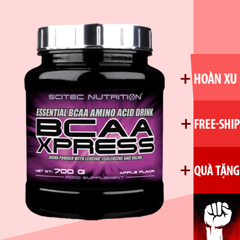 Bcaa | scitec bcaa xpress 100 lần dùng bổ sung năng lượng phục hồi cơ bắp sau tập 700g - chính hãng - muscle fitness