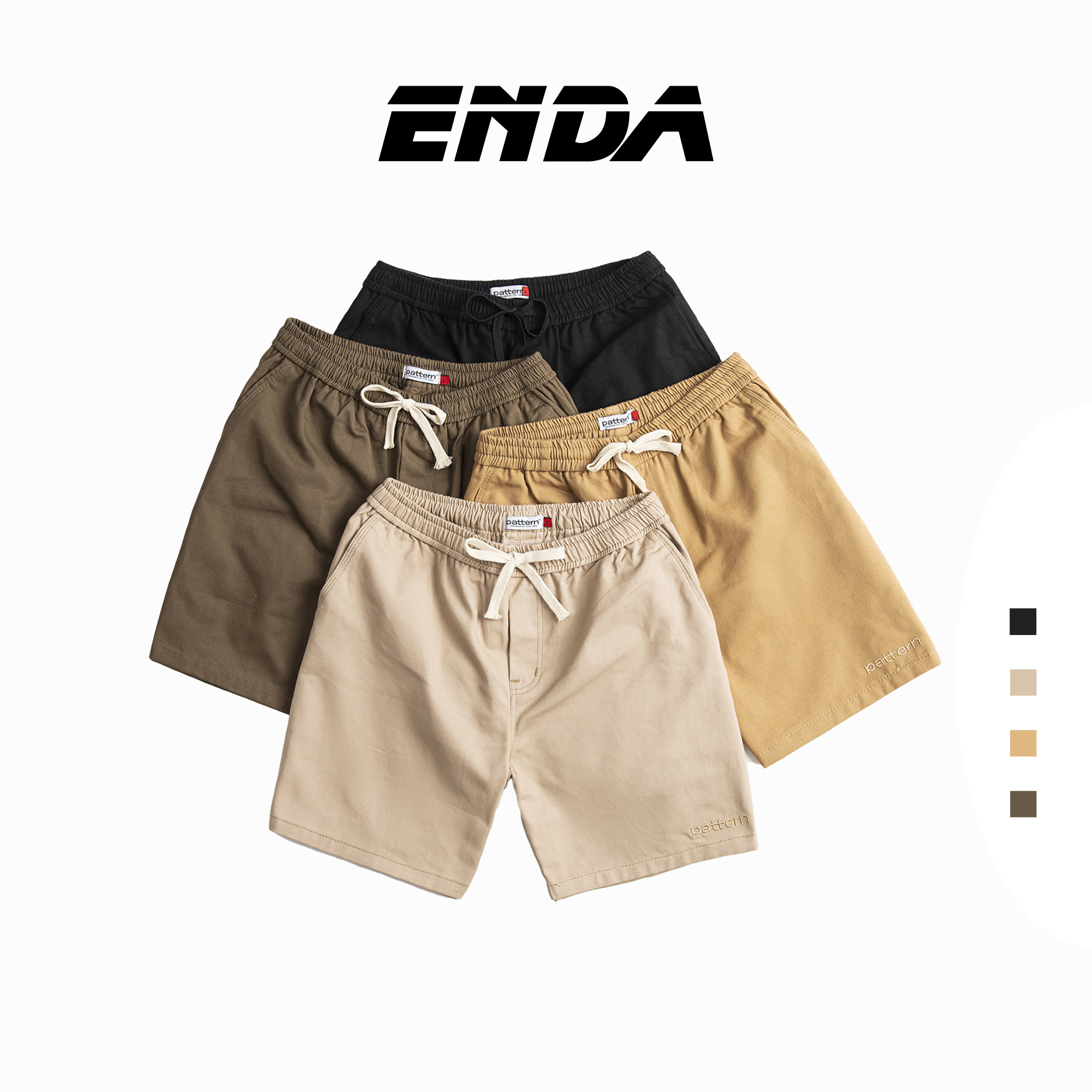 Quần đùi kaki enda store cạp chun