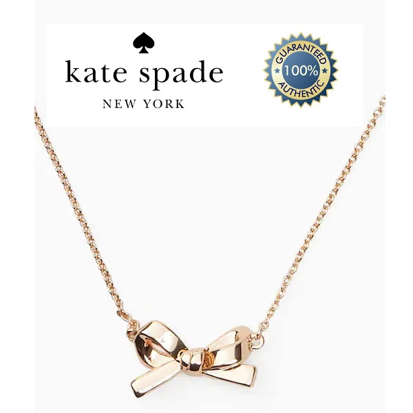 Kate spade rose on sale gold bow necklace