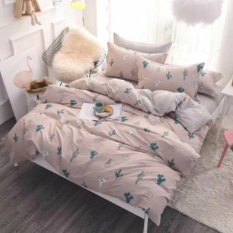 Cotton Poly Bộ Chăn Ga Gối Xương Rồng Hồng Bộ Chăn Ga Gối Cao Cấp Nhập Khẩu 5 Món, 4 Món Sản Phẩm Chăn Ga Gối Nệm Dùng 4 Mùa