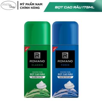 Kem Bọt cạo râu Romano 175ml Classic , Force 175g