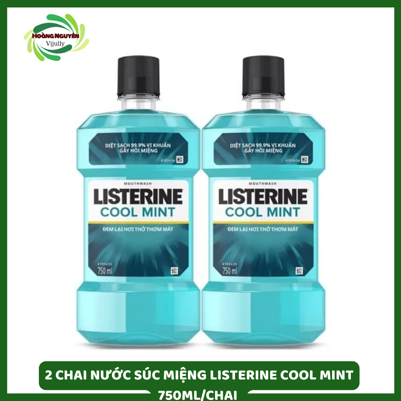 Nước Súc Miệng Listerine Diệt Khuẩn, Giữ Hơi Thở Thơm Mát Listerine Coolmint Mouthwash 250ml/750ml