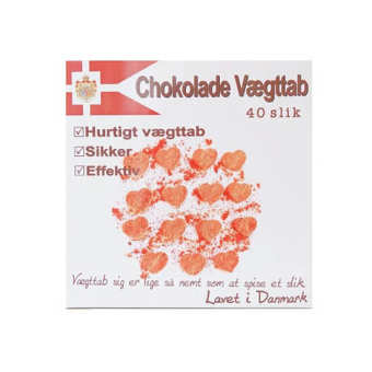 Kẹo Socola Giảm Cân Đan Mạch Chokolade Vægttab 40 viên – Màu trắng