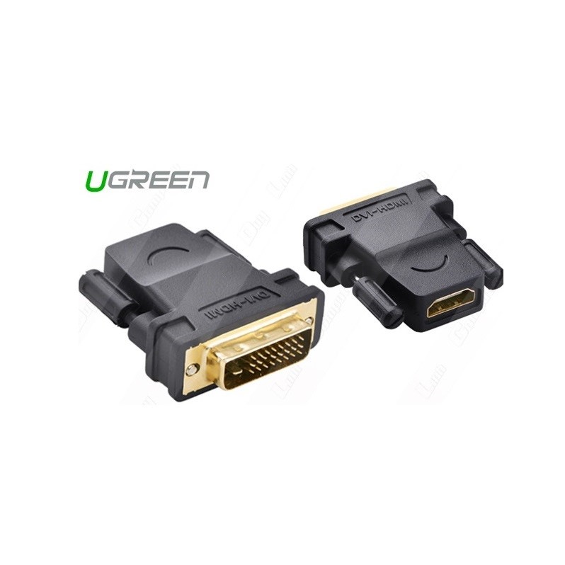 Đầu chuyển đổi dvi sang hdmi, otg dvi to hdmi chính hãng ugreen 20124