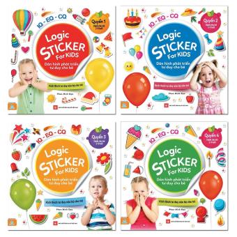 Sách - Trọn bộ 4 cuốn Logic Sticker For Kids Dán Hình Phát Triển Tư Duy Cho Bé - ndbooks
