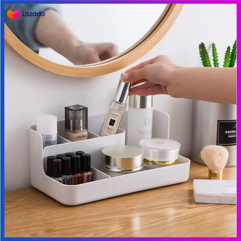 Khay Mỹ Phẩm Mini Để Bàn Nhiều Ngăn Model, Kệ nhựa đựng mỹ phẩm 5 ngăn để bàn, kệ đựng mỹ phẩm nhỏ gọn tiện dụng siêu xinh.