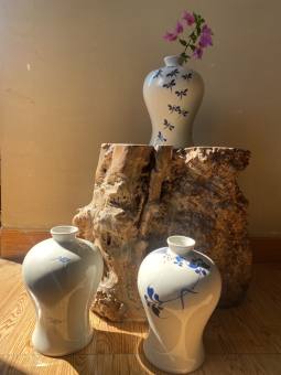 Bình Hoa Gốm Cao Cấp Vẽ Tay Cắm Hoa, Decor Trang Trí Nhà Của, Hàng Quáng, Quán Cafe/ Phong Cách Đơn Giản,Sang Trọng Và Tinh Tế