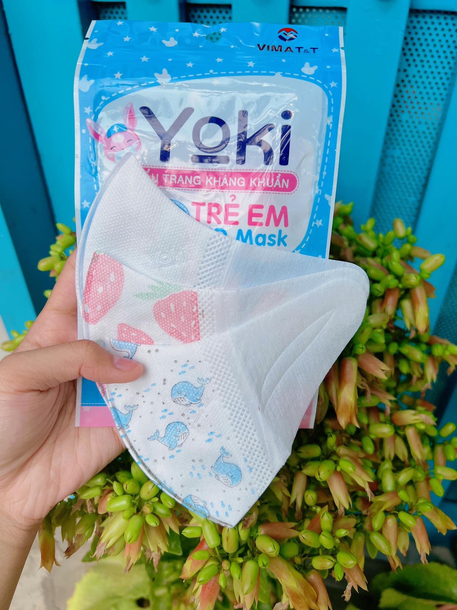 Combo 5 bịch khẩu trang trẻ em yoki 3d mask cute chuẩn chống khuẩn | 1 bịch / 10 cái