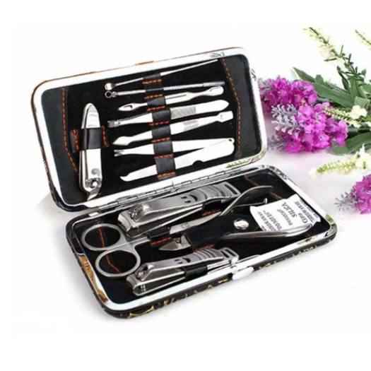 Bộ kìm bấm móng tay 12 món, Dụng cụ làm móng 12 món, bộ kiềm cắt móng tay chân, Bộ kìm bấm móng tay chân giá rẻ