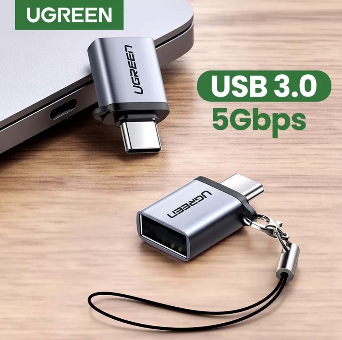 Đầu chuyển usb c sang usb 3.0 otg ugreen us270 - hàng chính hãng -