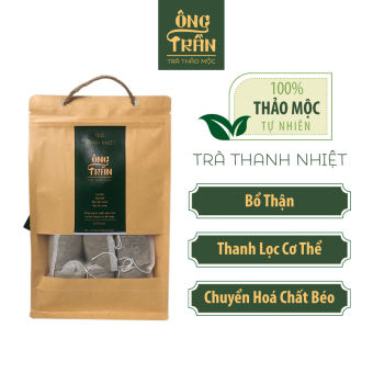 Trà thảo mộc Ông Trần, thanh nhiệt, bổ thận, giải độc, thanh lọc cơ thể, trà túi lọc (15 túi lọc x 10gr).