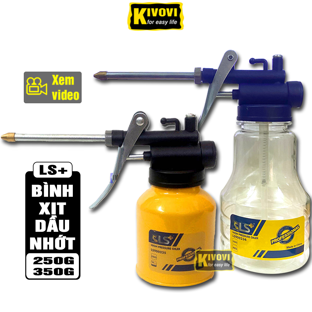 Bình Phun Xịt Dầu Nhớt LS+ 250g/350g - Chai Châm Dầu Nhớt Xe Máy - Bình Bơm Dầu Nhớt Cao Cấp - Bình Tra Dầu Máy - Kivovi