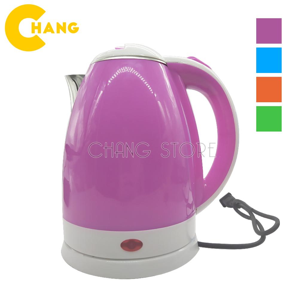 Ấm Siêu Tốc Electric Kettle 2.0L Vỏ Màu, Cách Điện, Cách Nhiệt, Kiểu Dáng Trang Nhã