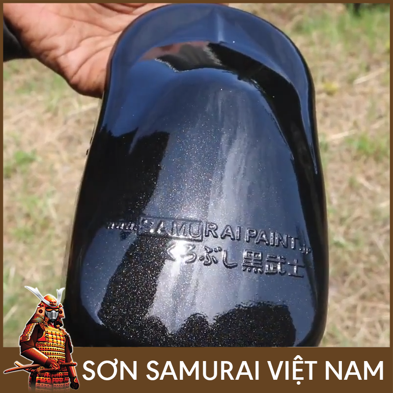 Chai sơn samurai màu đen kim loại K159 - Sơn xịt samurai màu đen kim loại