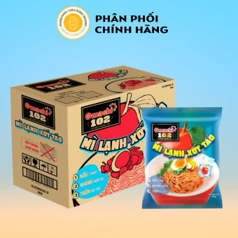 Thùng 30 Gói Mì Trộn Omachi - Mì Lạnh Xốt Táo 110g/gói