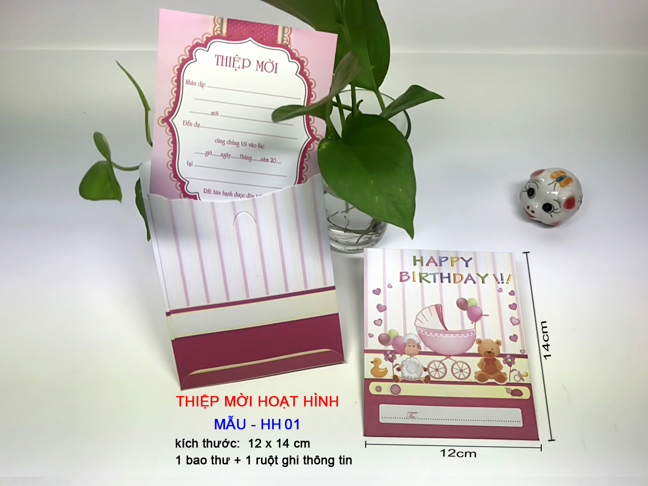 COMBO 10 THIỆP MỜI SINH NHẬT - KÍCH THƯỚC 12X14 CM - IN OFSET MÀU ĐẸP RÕ NÉT - THÔNG TIN IN SẴN KHÁCH TỰ GHI THÊM THÔNG TIN BÉ