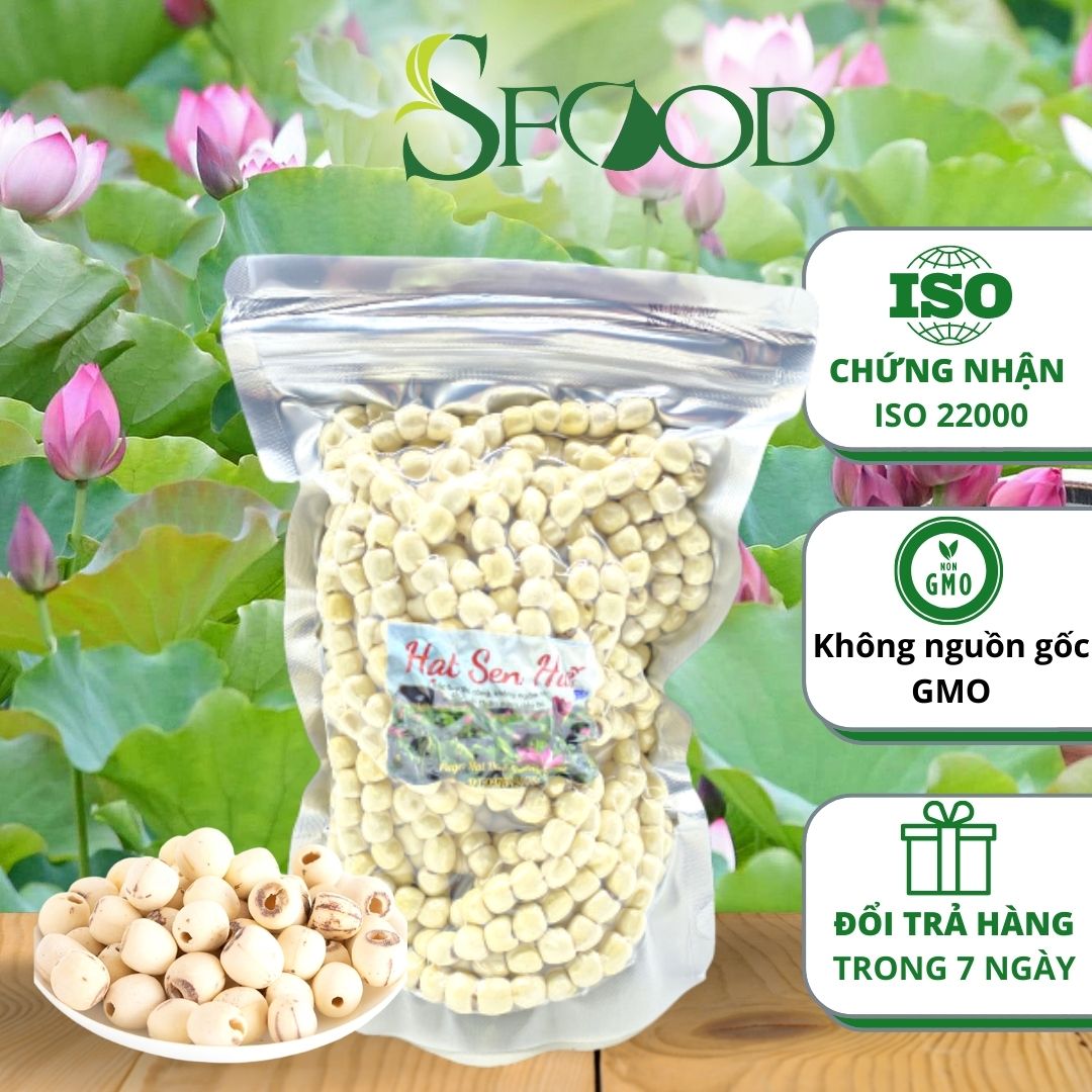 Hạt Sen khô Huế lᴏại 1 gói 500gram - nấu lên bở, thơm, dẻo, ngon vị tự nhiên