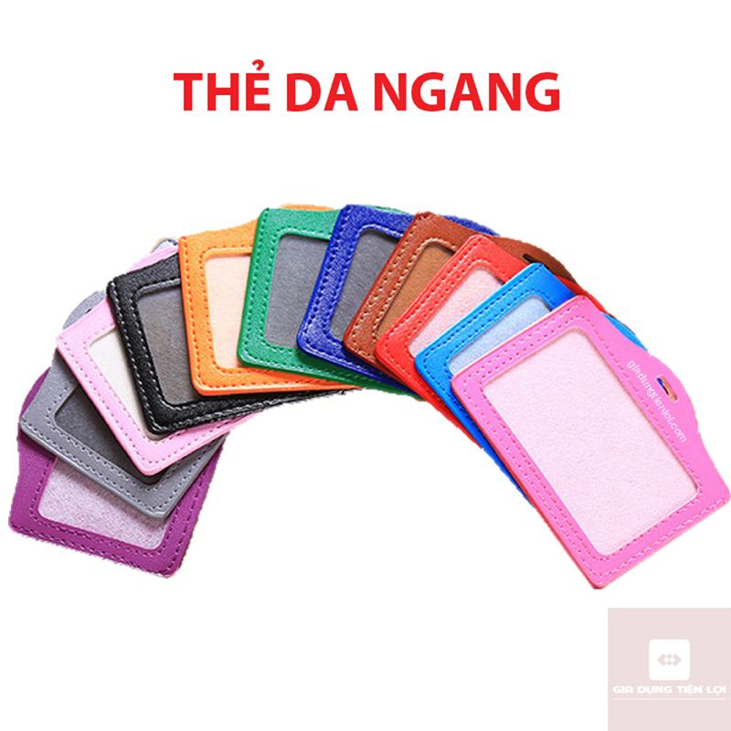 Bao Da đựng thẻ ngang 5.4x8.5 - thẻ đeo bằng da 1 mặt NGANG