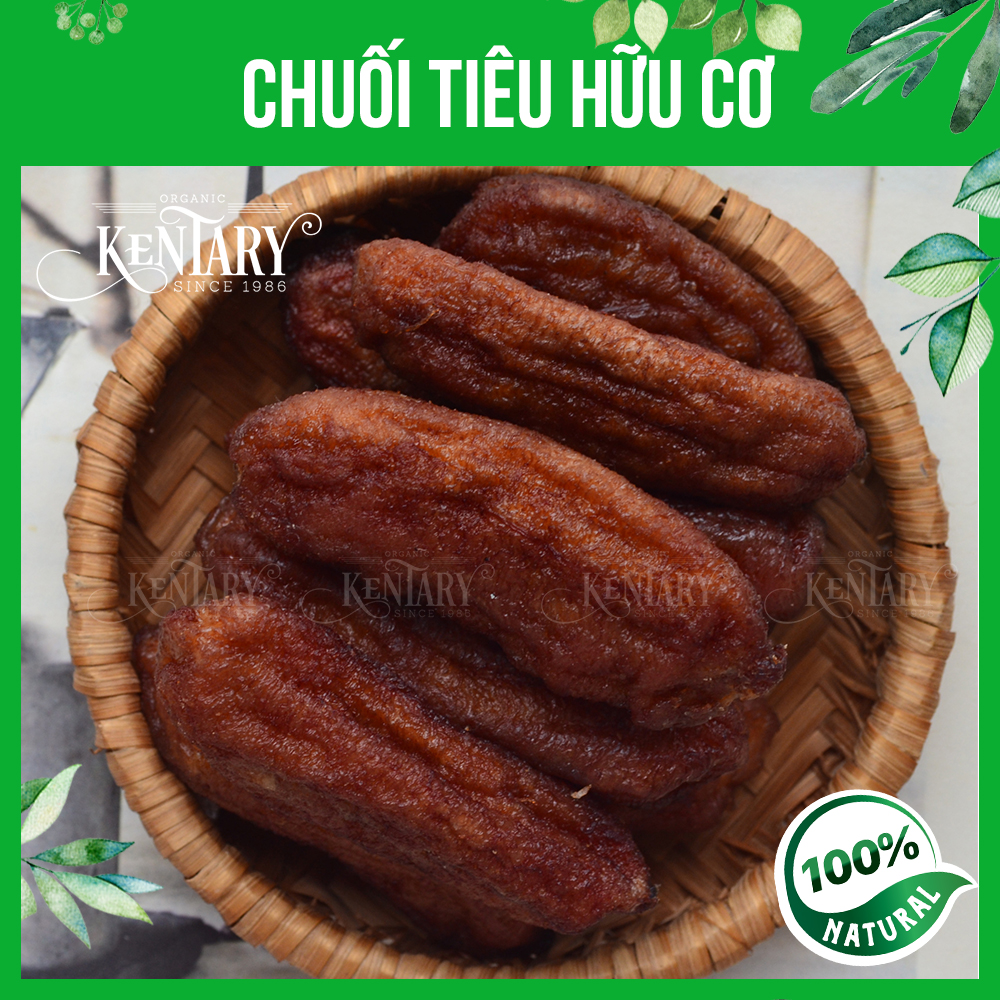200gr chuối tiêu sấy dẻo không đường Kentary vị ngọt đậm đà giúp giảm cân, thư giãn tinh thần, tốt cho dạ dày - đồ ăn vặt